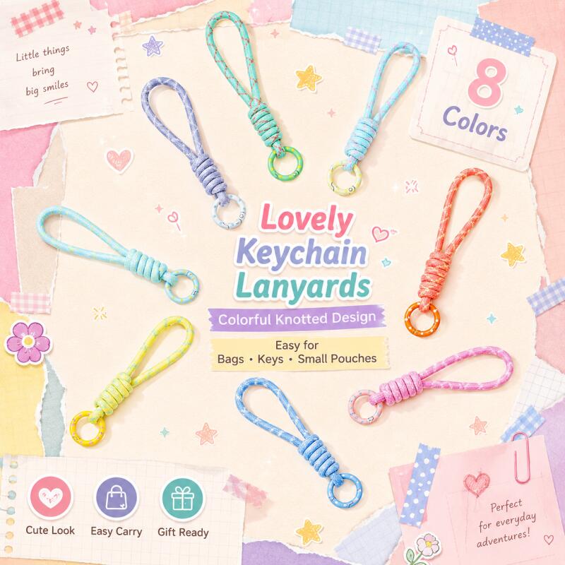 Women Accessories Holder - 2-5 قطع من حبال المفاتيح الملونة