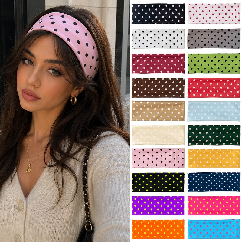 Women'S Yoga Accessories - 2 قطعة رباط رأس مرن بنقشة