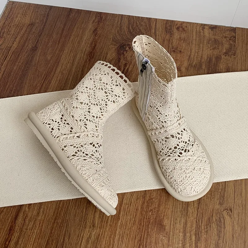 Women'S Ankle Accessories - أحذية صيفية 2026 نسائية مسطحة مصنوعة