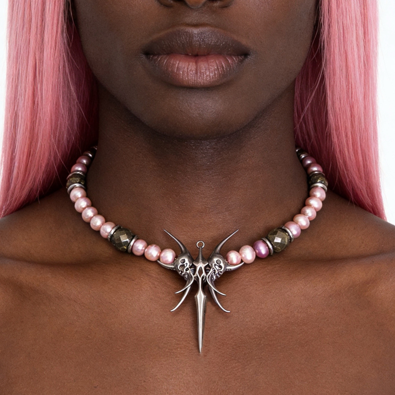 Women'S Accessories In The 90S - Y2K مجوهرات الجمجمة الصليب قلادة قلادة