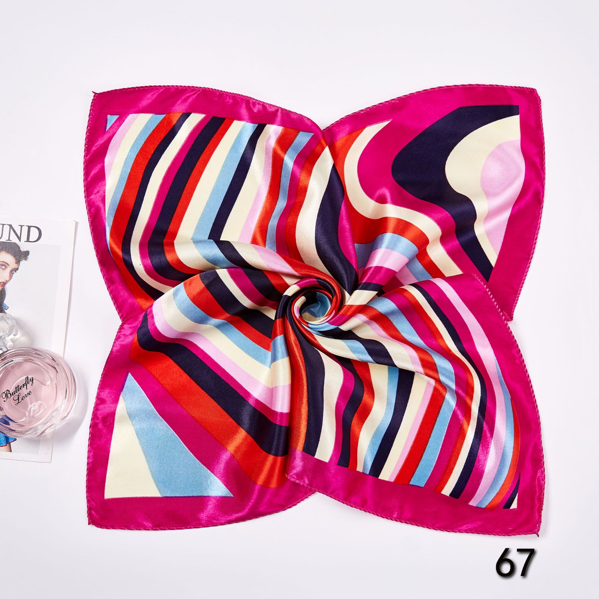 50*50 سنتيمتر مربع الأوشحة الح - مراجعة Silk Scarf Square وسعره