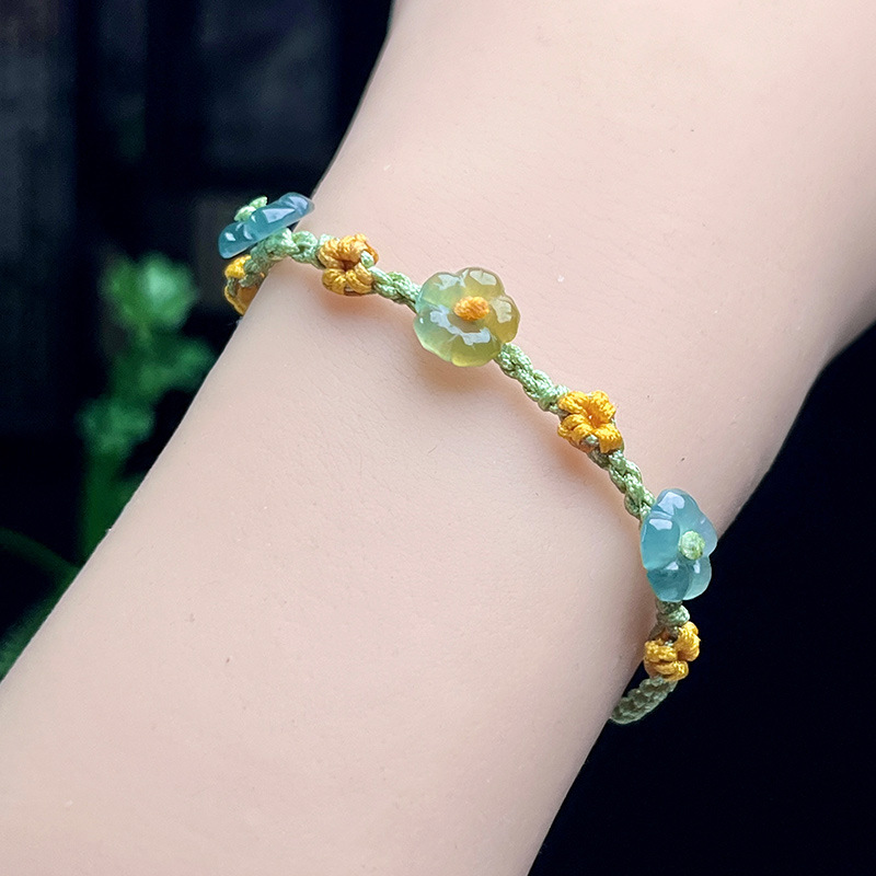 ميانمار الجاديت زهرة سوار مصمم - مراجعة Women'S Accessories Jewelry وسعره