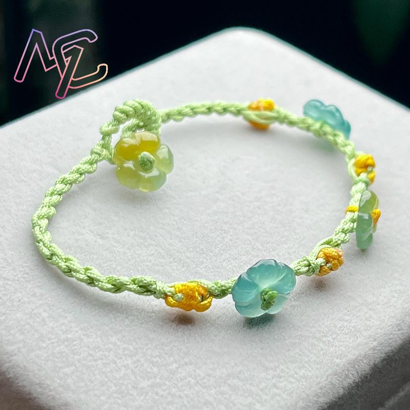 ميانمار الجاديت زهرة سوار مصمم - مراجعة Women'S Accessories Jewelry وسعره