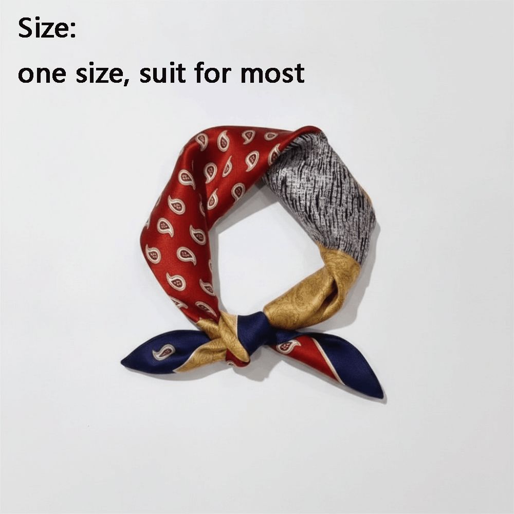 وشاح حريري مربع الشكل بطباعة ز - مراجعة Silk Scarf Square وسعره