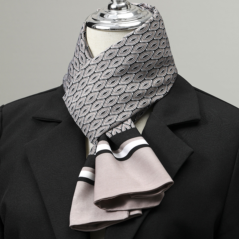 وشاح رجالي تقليد الحرير وشاح ل - مراجعة Silk Scarf Square وسعره
