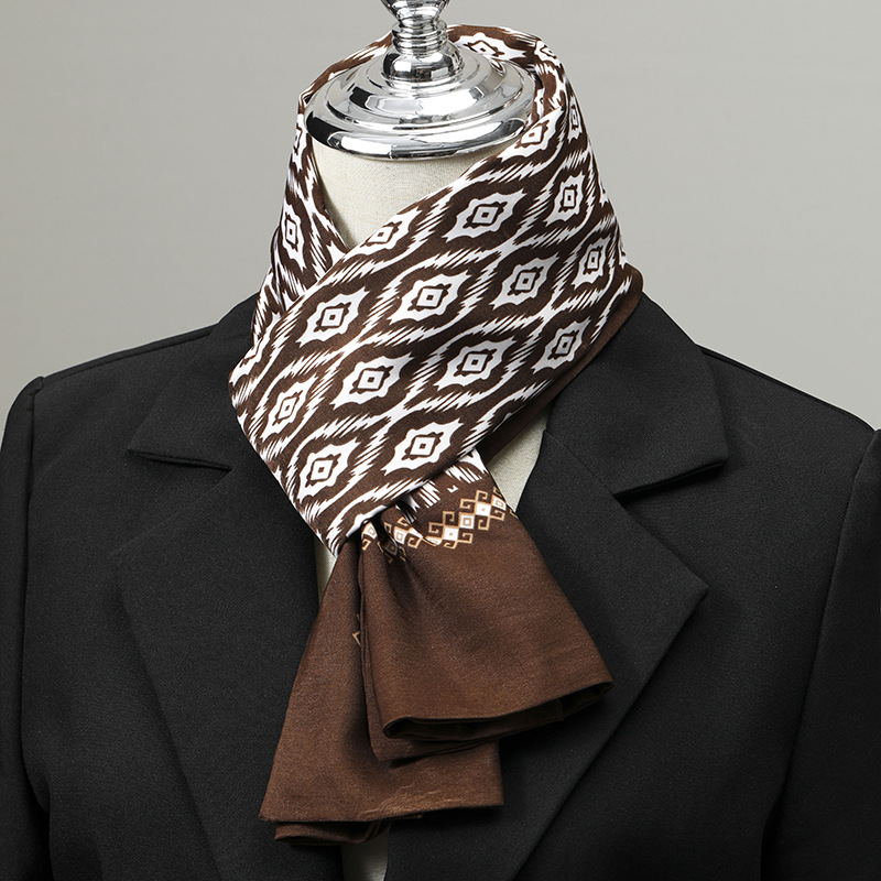 وشاح رجالي تقليد الحرير وشاح ل - مراجعة Silk Scarf Square وسعره