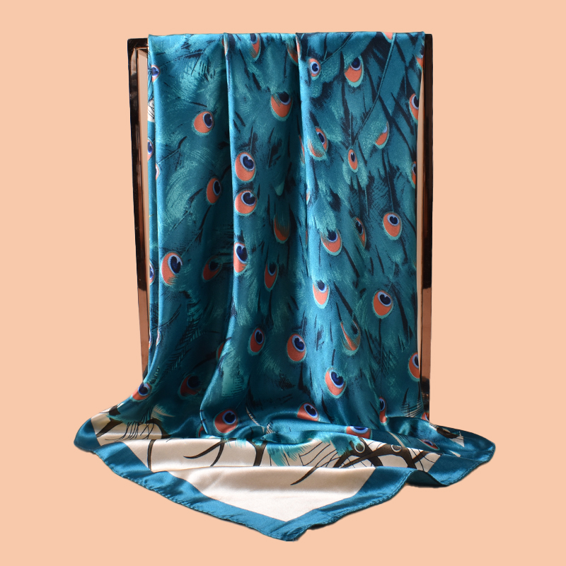 1 قطعة وشاح مربع كبير للسيدات  - مراجعة Silk Scarf Square وسعره